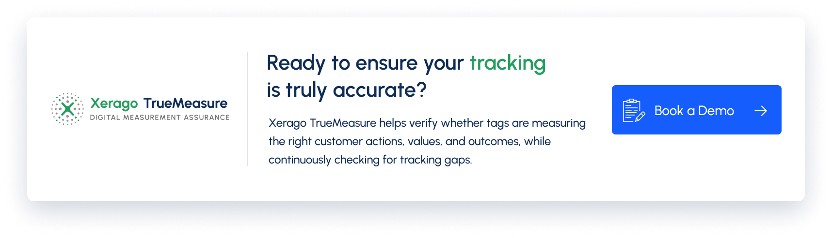 Xerago TrueMeasure Book a Demo CTA
